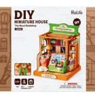 DIY Huisje The Muse Bookshop, Robotime, DS040, 9,8×9,6×11,9cm