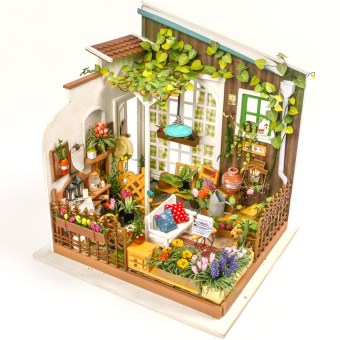 DIY Huisje Miller’s Flower House, Robotime, DG108, 19,5×18,3x21cm.