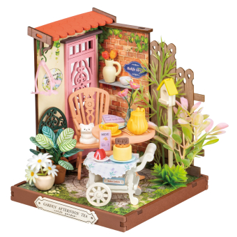 DIY Huisje Fancy Tea Yard, Robotime, DS038, 11x10x10,5cm